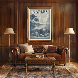 Naples Florida Poster Wall Art Coastal Scenery 18x24