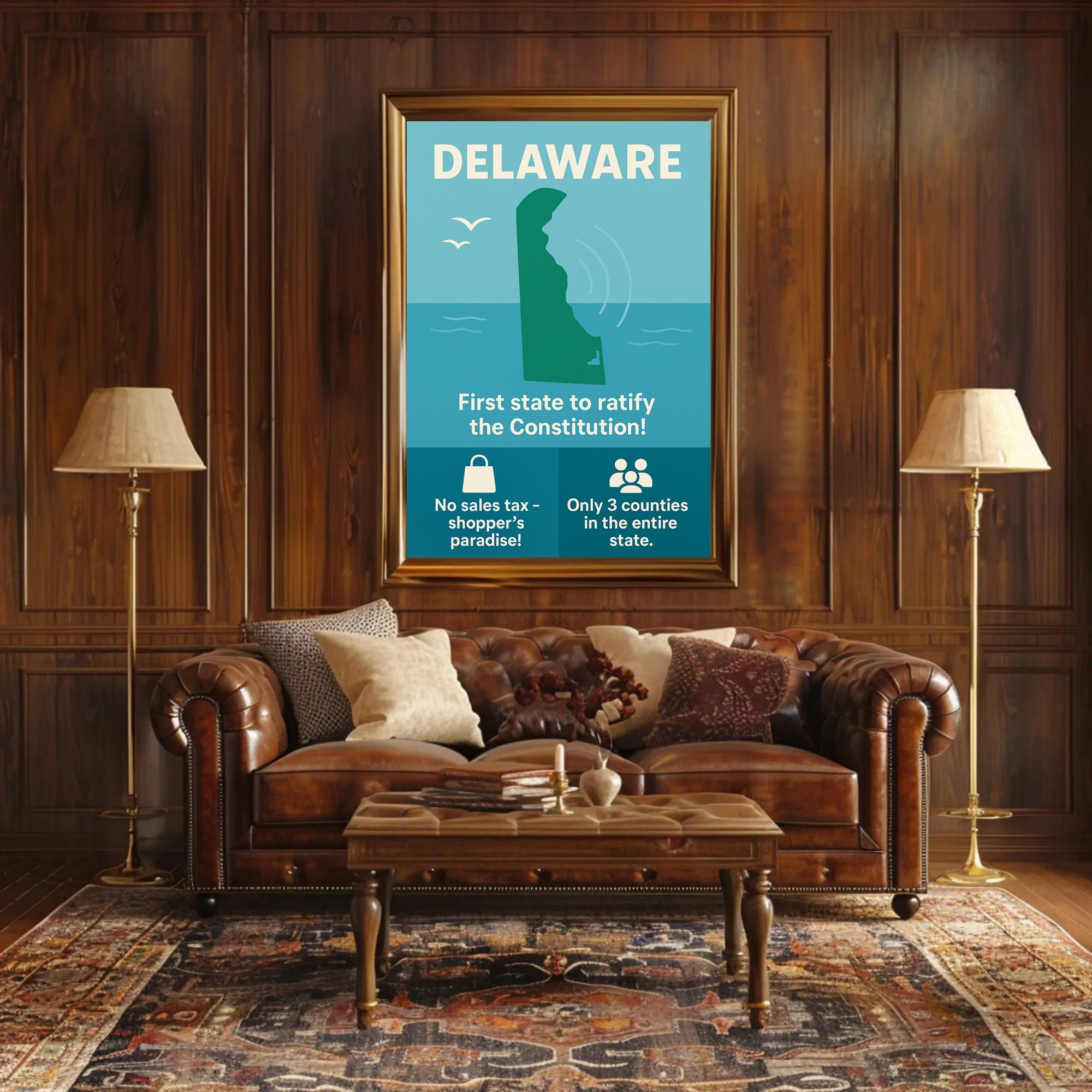 Delaware Shoppers Paradise Wall Art Print PosterGoat