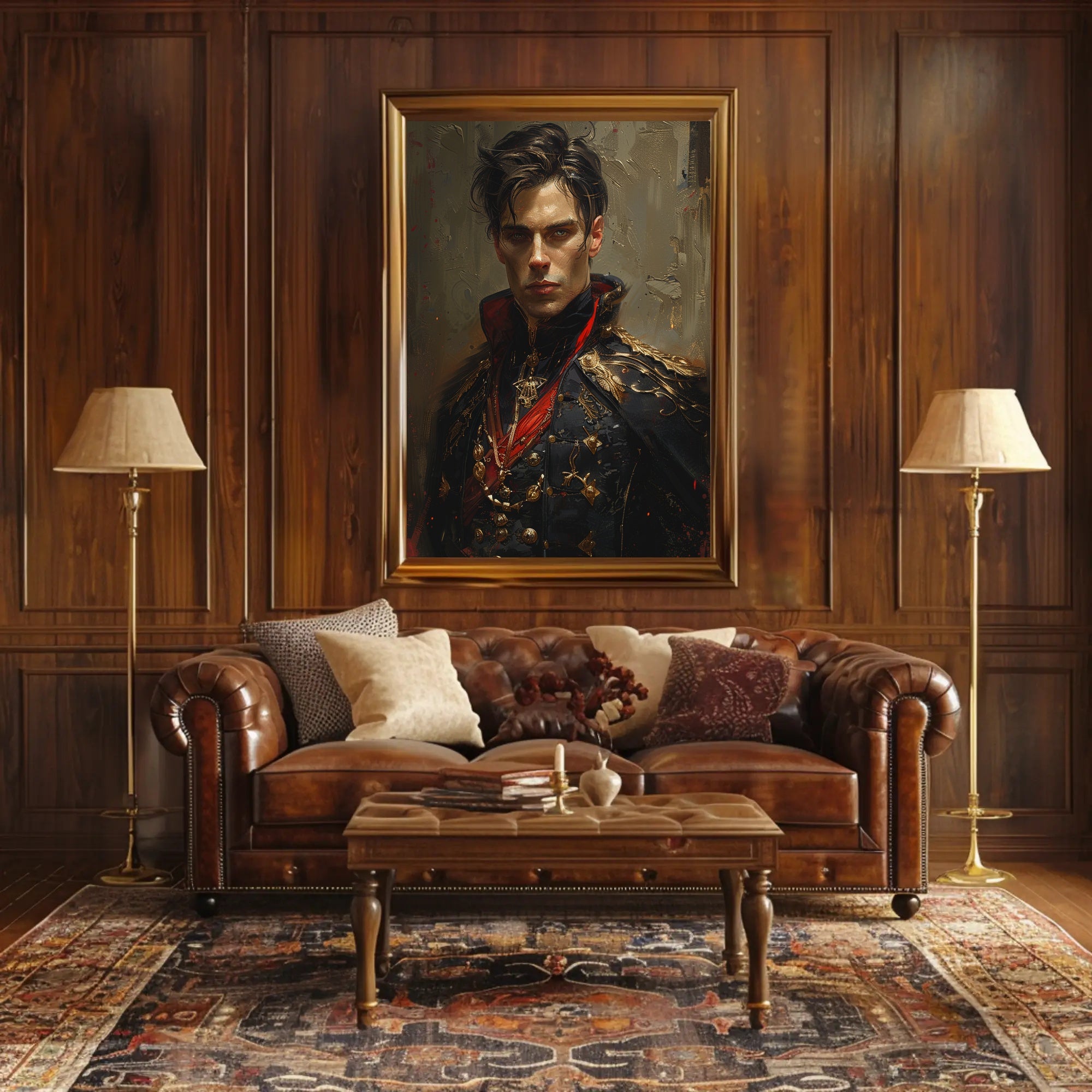 Regal Warrior Portrait Art Print for Home Decor PosterGoat
