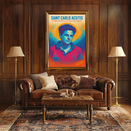 Saint Carlo Acutis Cyber Apostle of the Eucharist Poster