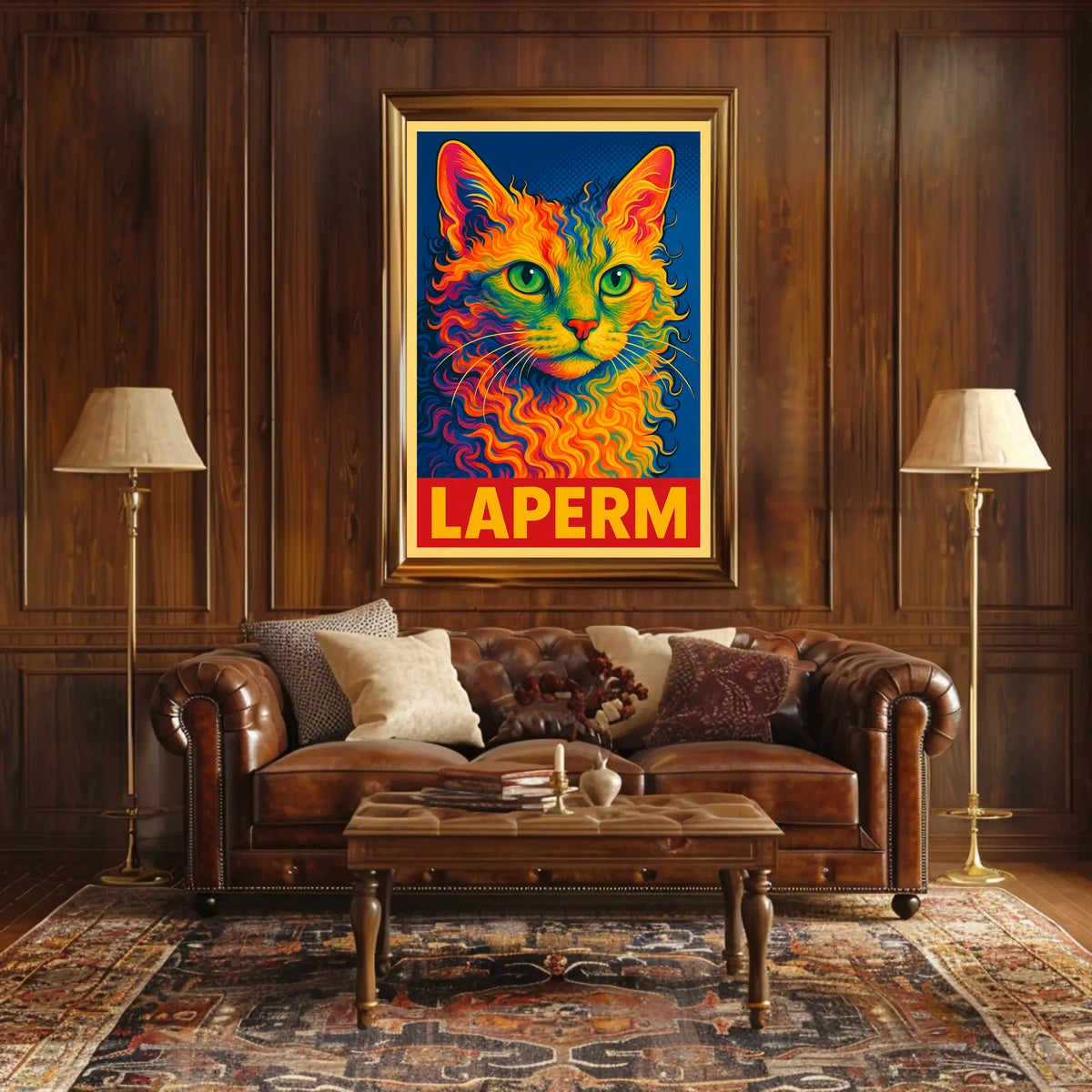 LaPerm Cat Art Poster