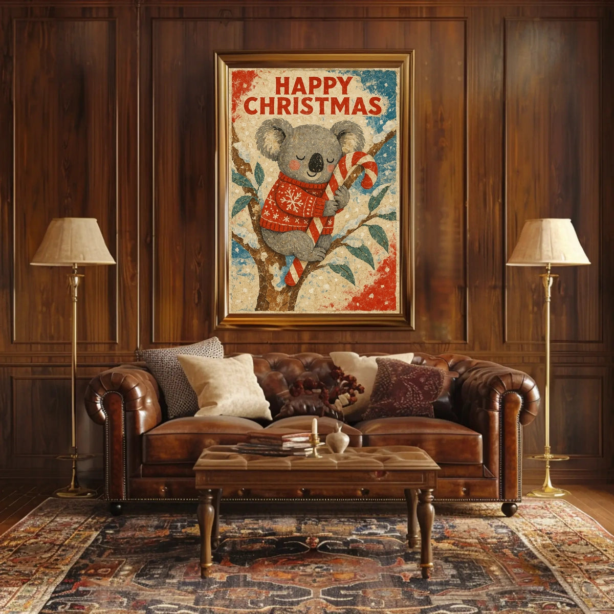 Happy Christmas Koala Poster