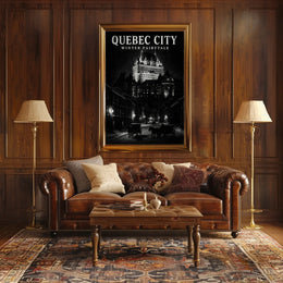 Quebec City Winter Fairytale Poster