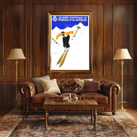Winter Sports In The Pyrenees And Poster