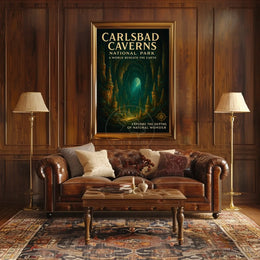Carlsbad Caverns Vintage National Park Poster