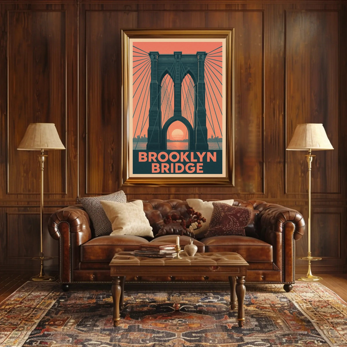 Brooklyn Bridge Elegance Travel Poster