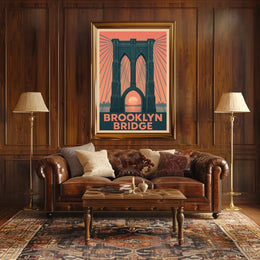 Brooklyn Bridge Elegance Travel Poster