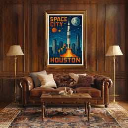 Space City Houston Poster