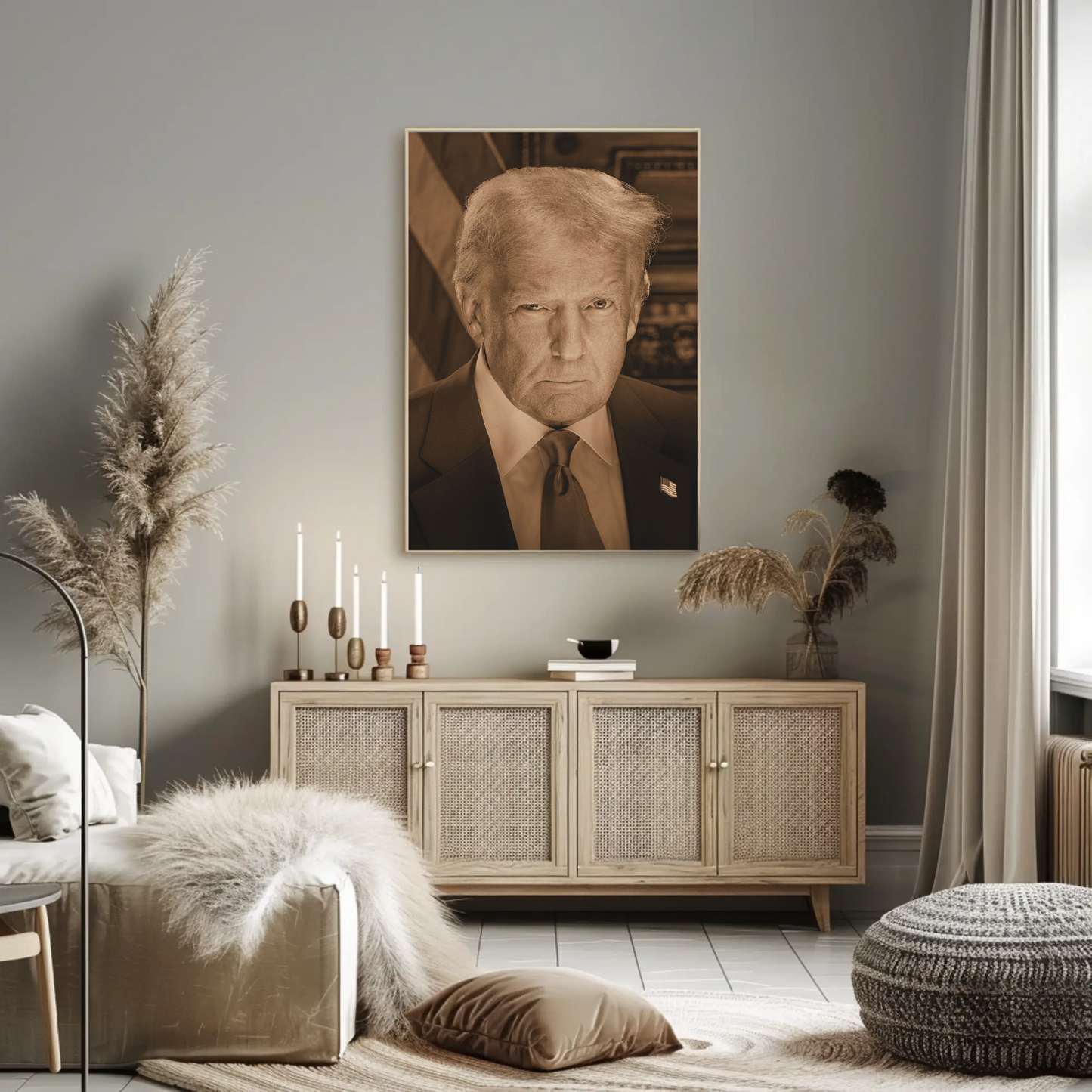 Donald Trump 47th President Sepia Photo