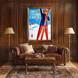 Santo Stefano dAveto Ski Poster