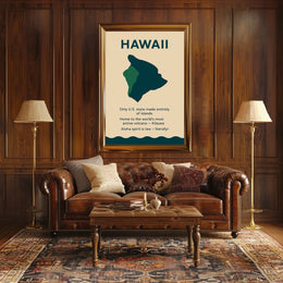 Hawaii Island Culture Modern Minimalist Poster Art
