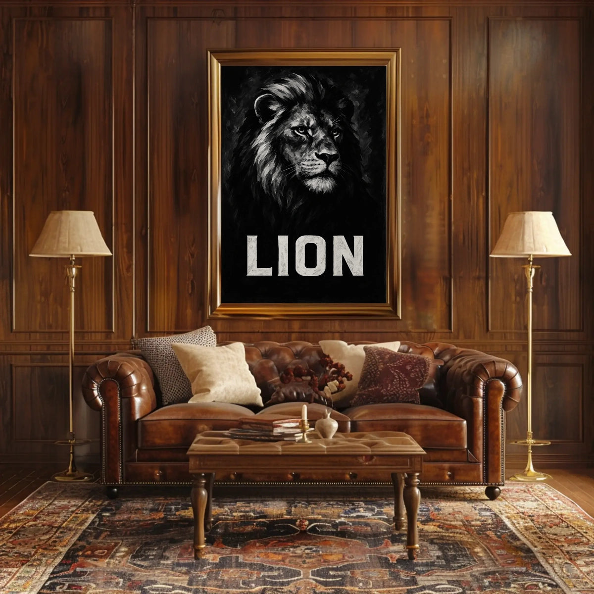 Majestic Lion Portrait Poster