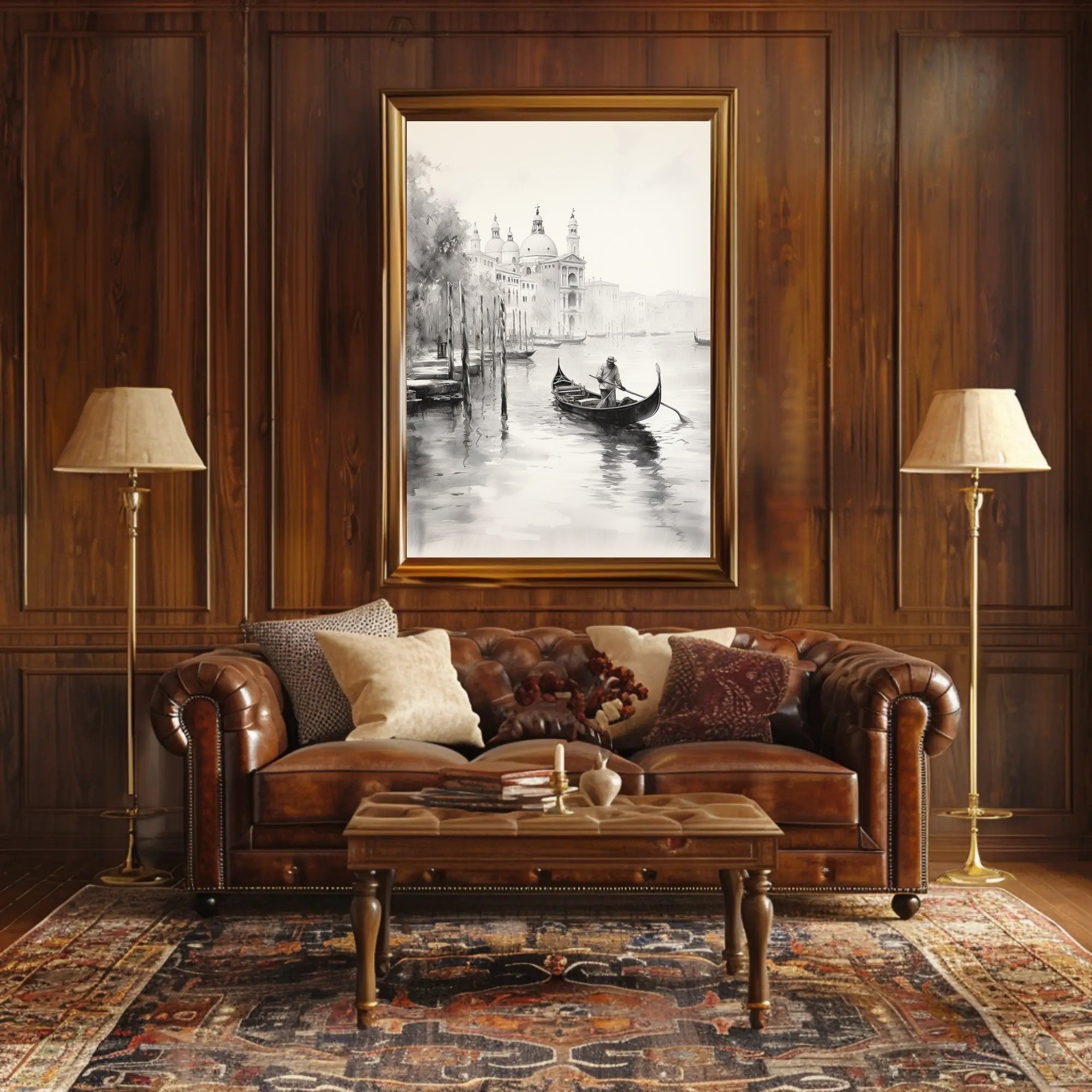 Gondola On A Venetian Canal Poster