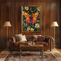 Vibrant Butterfly Garden Art: Abstract or Artistic Poster