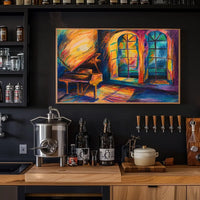 Grand Piano in Dreamlike Abstract Artwork Poster