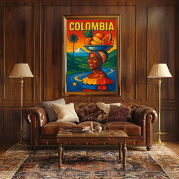 Vibrant Colombia Poster