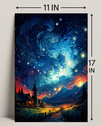 Starry Night Dreamscape Poster