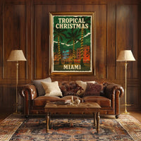 Tropical Christmas in Miami Poster