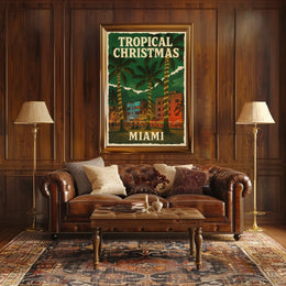 Tropical Christmas in Miami Poster