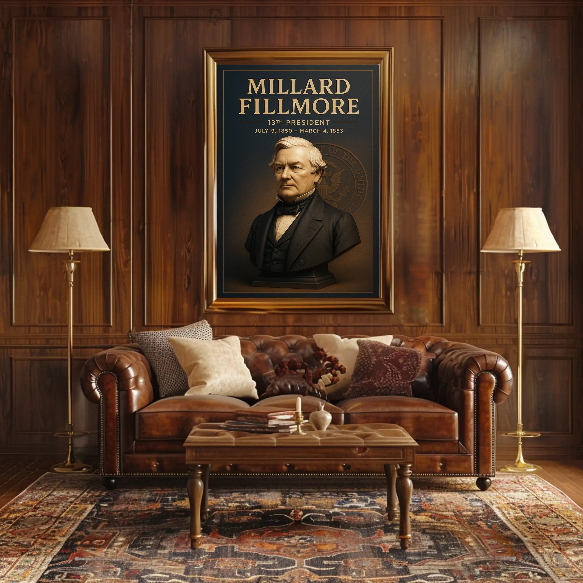 Millard Fillmore Bust: Historical or Presidential Poster PosterGoat