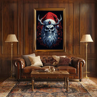 Dark Gothic Santa Christmas Abstract Pop Culture Poster