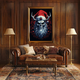 Dark Gothic Santa Christmas Abstract Pop Culture Poster