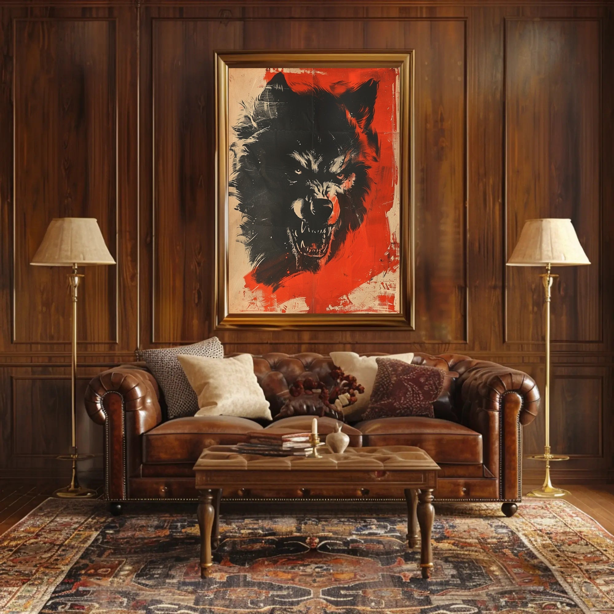 Fierce Wolf Art Poster for Home Decor and Nature Lovers PosterGoat