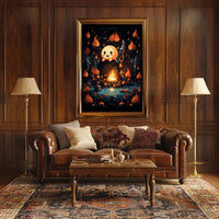 Enchanted Autumn Campfire Poster
