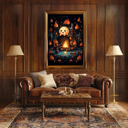 Enchanted Autumn Campfire Poster