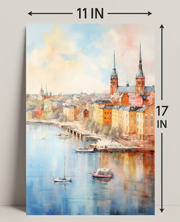 Serene Cityscape By The Water Poster