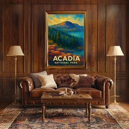 Acadia National Park Poster Coastal Granite Coastline