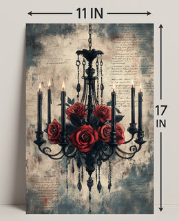 Roses And Candlelight Poster