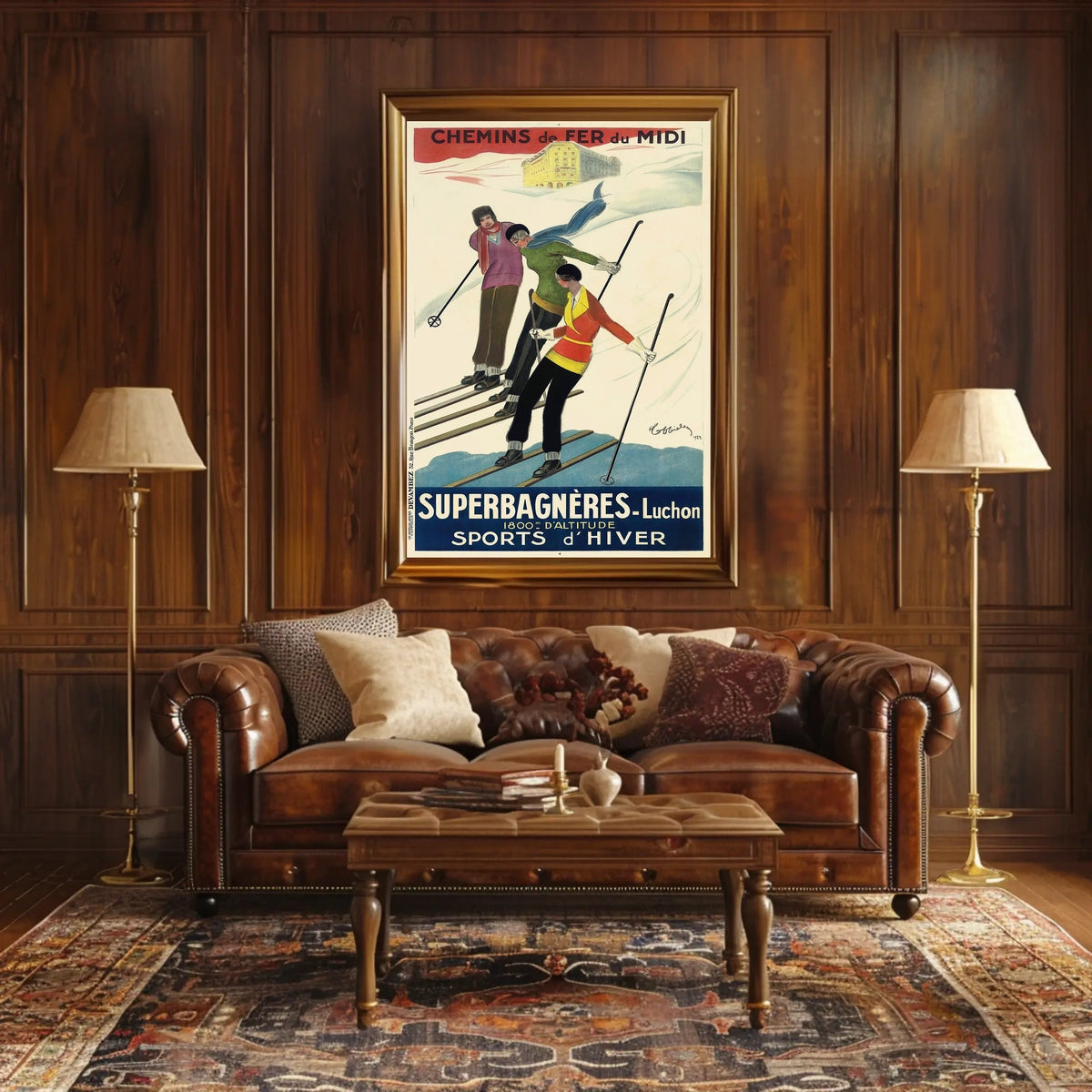 Winter Sports In The Pyrenees Poster