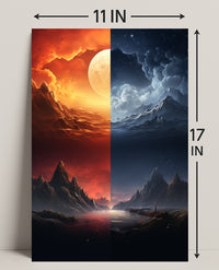 Dual Realms Day And Night Poster