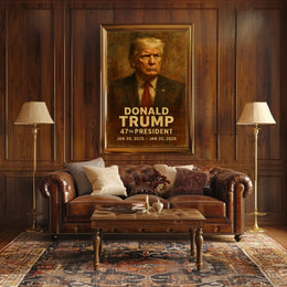 Donald Trump Determination Patriotic Painterly Poster