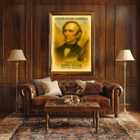 John Tyler 10th President of the United States Vintage Watercolor Poster