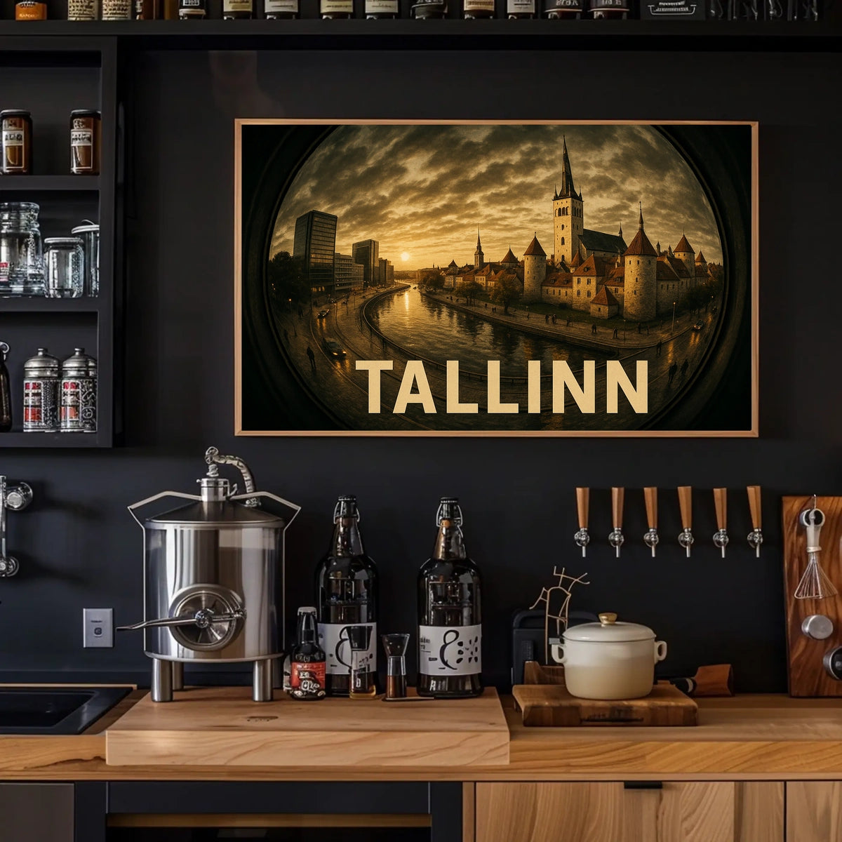 Tallinn at Dusk Poster