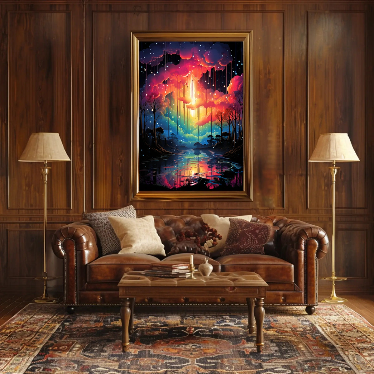 Dreamscape Multicolored Landscape Artistic Poster