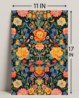 Vibrant Floral Tapestry William Morris Art Poster