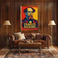 Charles Dickens Portrait Poster