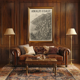 Amalfi Coast Poster Wall Art Print Travel Decor Room
