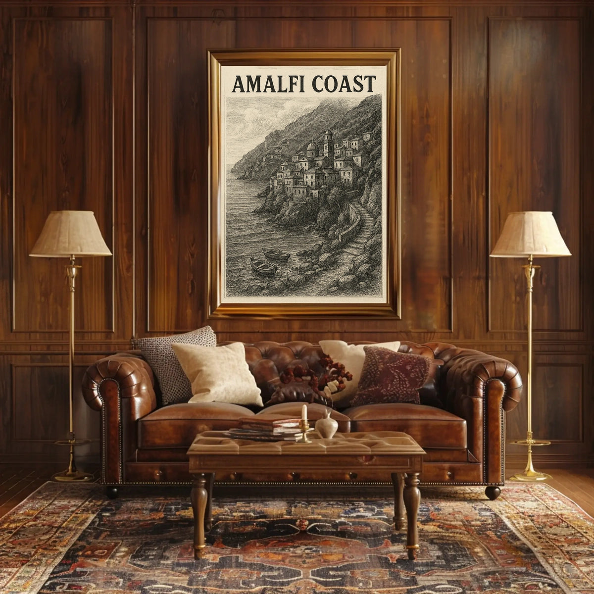 Amalfi Coast Poster Wall Art Travel Print 18x24 Seaside