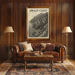 Amalfi Coast Poster Wall Art Travel Print 18x24 Seaside