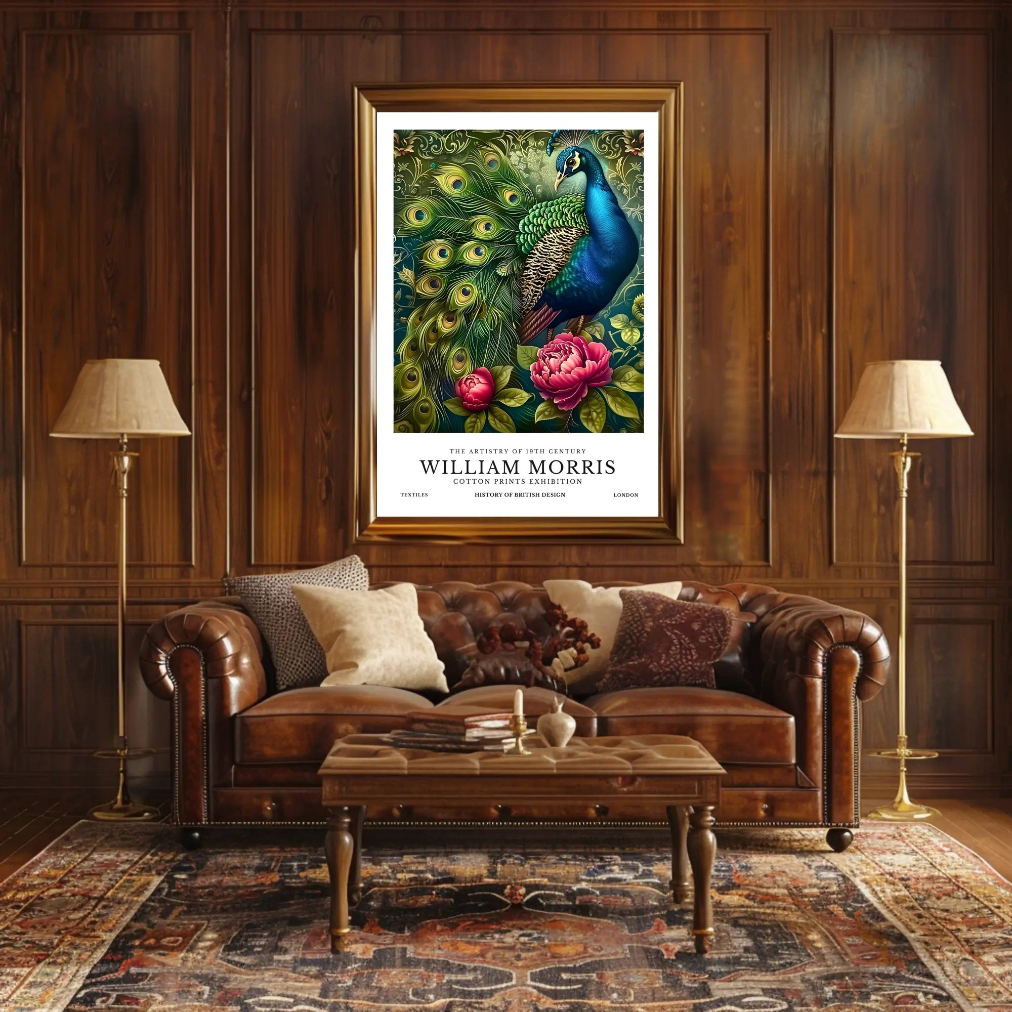 William Morris Textile Artistry Exhibition Cultural or Heritage Poster