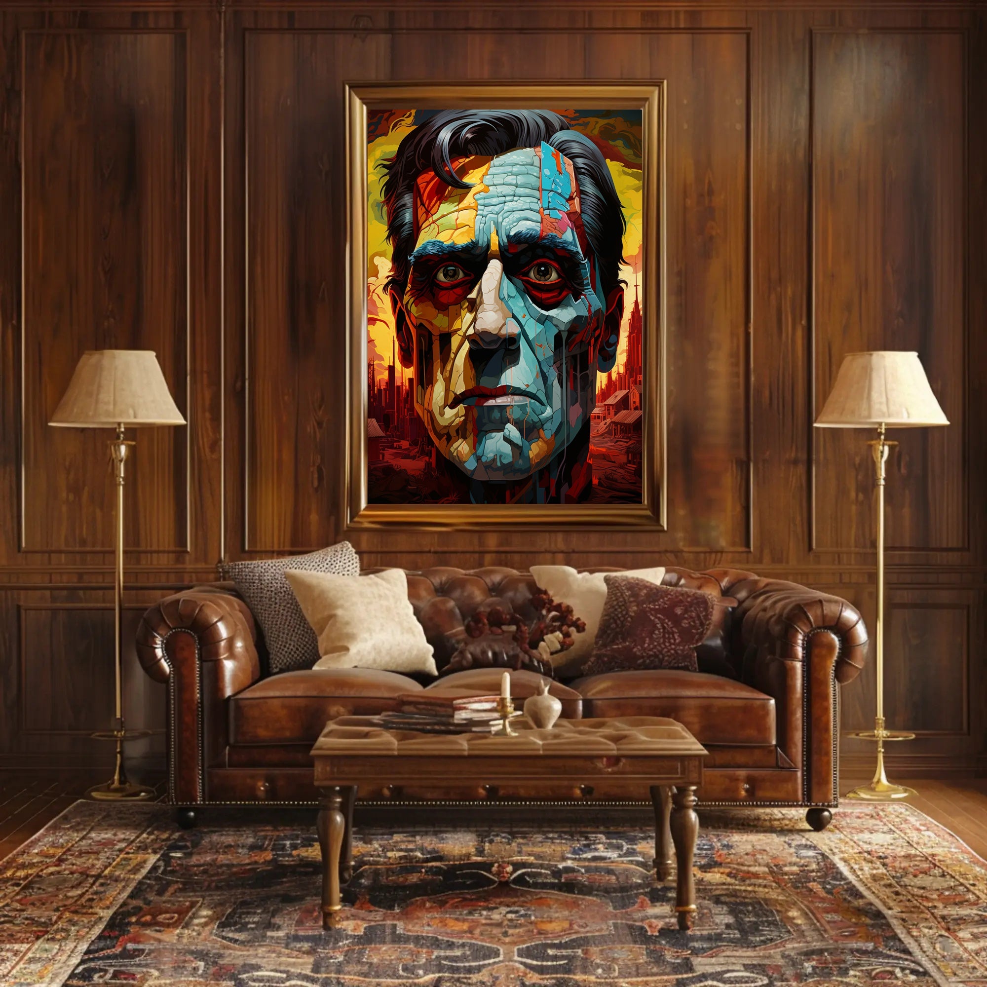 Abstract Portrait Of A Leader Abstract Poster PosterGoat