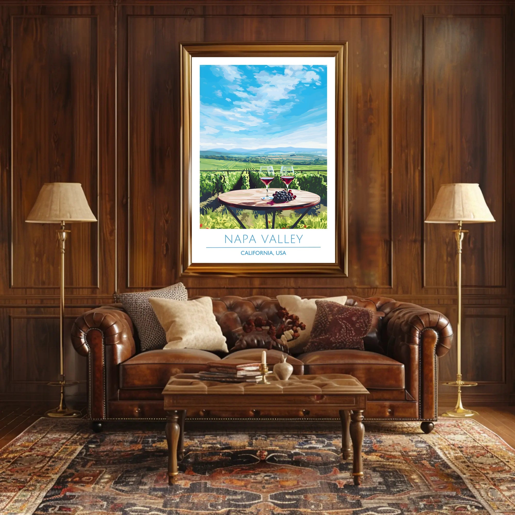 Napa Valley Wine Country Travel Poster