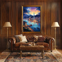 Cityscape At Dusk Poster