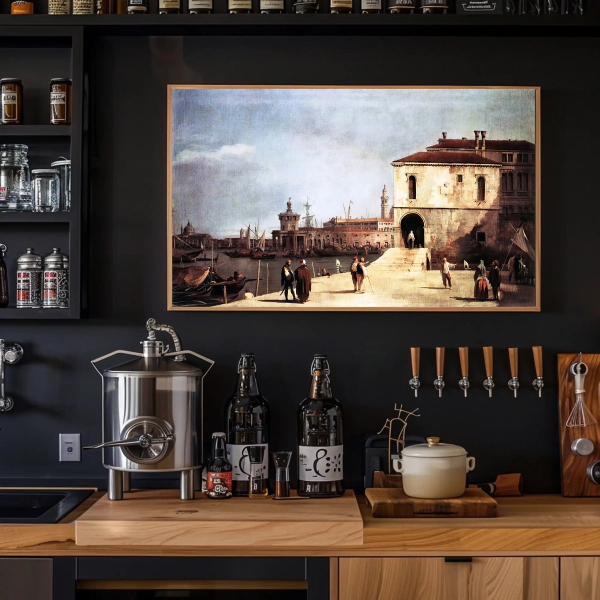 Venetian Harbor Scene: Cultural or Heritage Poster