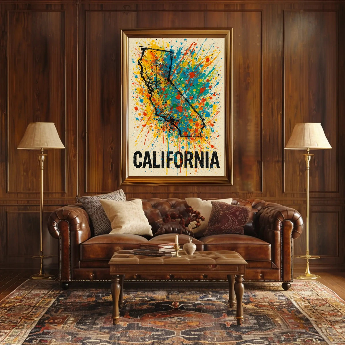 California Splash Art Poster