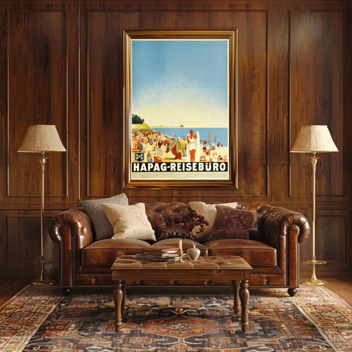 Hapag-Reisebüro Beach Scene Poster